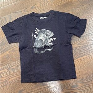 Kids Black Tiger Graphic T-Shirt
